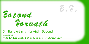 botond horvath business card