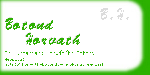 botond horvath business card